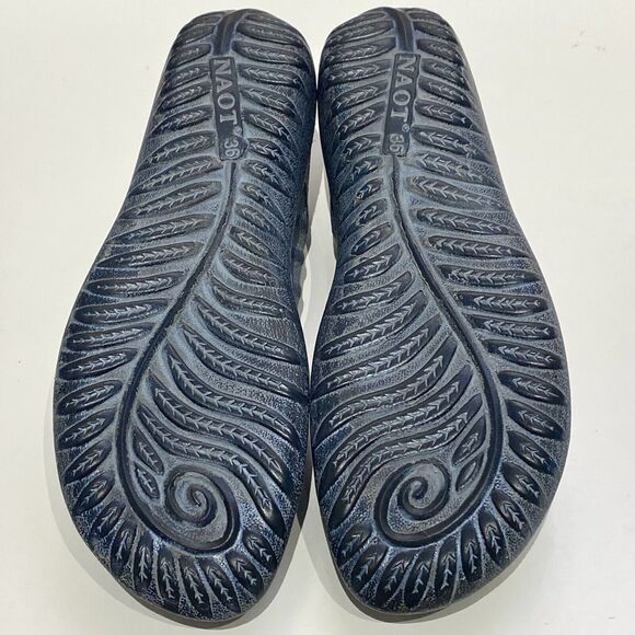 Naot Okahu Slate Gray Knit Slip-On Shoes Size EU 36 US 5-5.5 Vegan Comfort VGUC - Picture 7 of 8